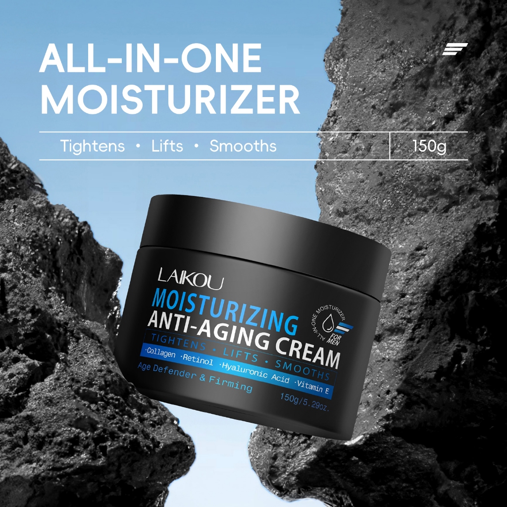 Laikou ครีมให้ความชุ่มชื้นสําหรับผู้ชาย ผิวเรียบเนียน กระชับผิวและให้ความชุ่มชื้น สีผิวสม่ําเสมอ 150g