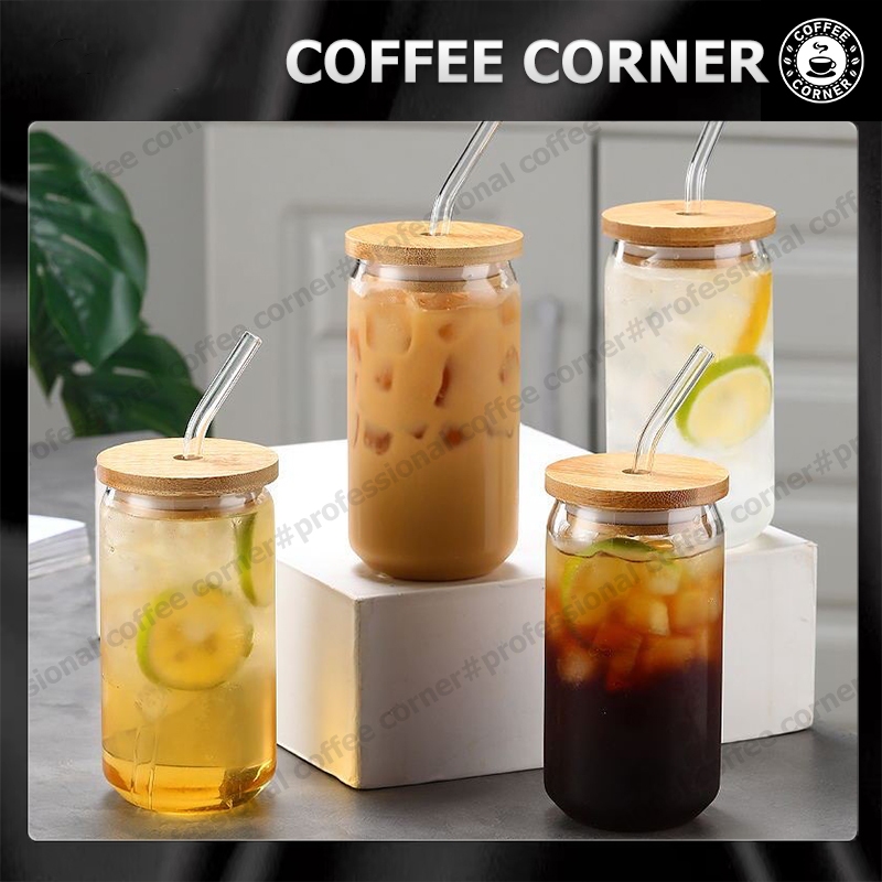 【สินค้าพร้อมส่ง】INS 350/500ml แก้วกาแฟ ทรงกลม แก้วใส มีฝาปิดและหลอด แก้วดื่มน้ำ ดืมนม ถ้วยแก้วบอโลซิลิเกตสูง แก้วคาเฟ่ แก้วน้ำ ทนความร้อน – โปรปัง