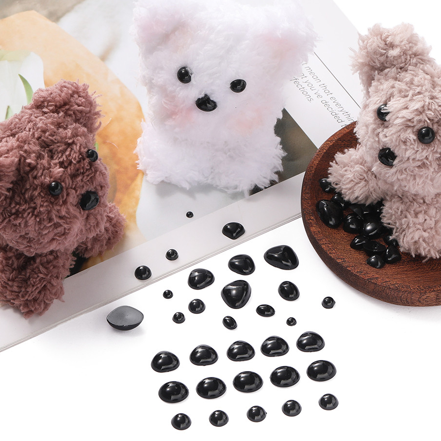 St.kunkka 3-8 มม.1000/300 ดวงตาตุ๊กตา ดวงตาพลาสติกสีดำDIY การ์ตูนตุ๊กตาตุ๊กตาของเล่น