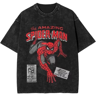 HOT NEW2025 เสื้อยืดครบรอบลายหนังสือการ์ตูนสไปเดอร์แมนเสื้อยืดแนวสตรีทฮิปฮอปซักได้สำหรับผู้ชายผู้หญิงเสื้อยืดแนวสตรีท _ Shopee Thailand