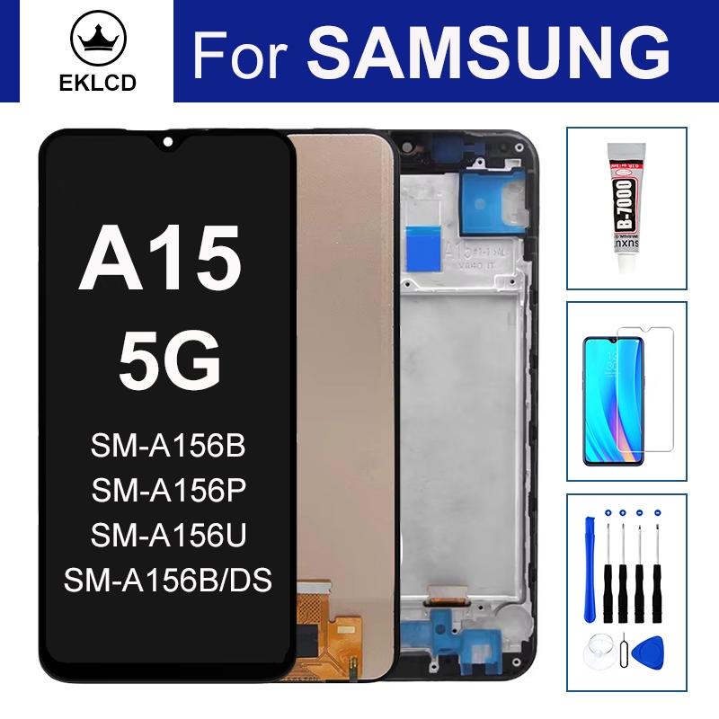หน้าจอ LCD สําหรับ Samsung Galaxy A15 5G A156 SM-A156B A156P A156U จอแสดงผลแผงสัมผัส Digitizer Assembly