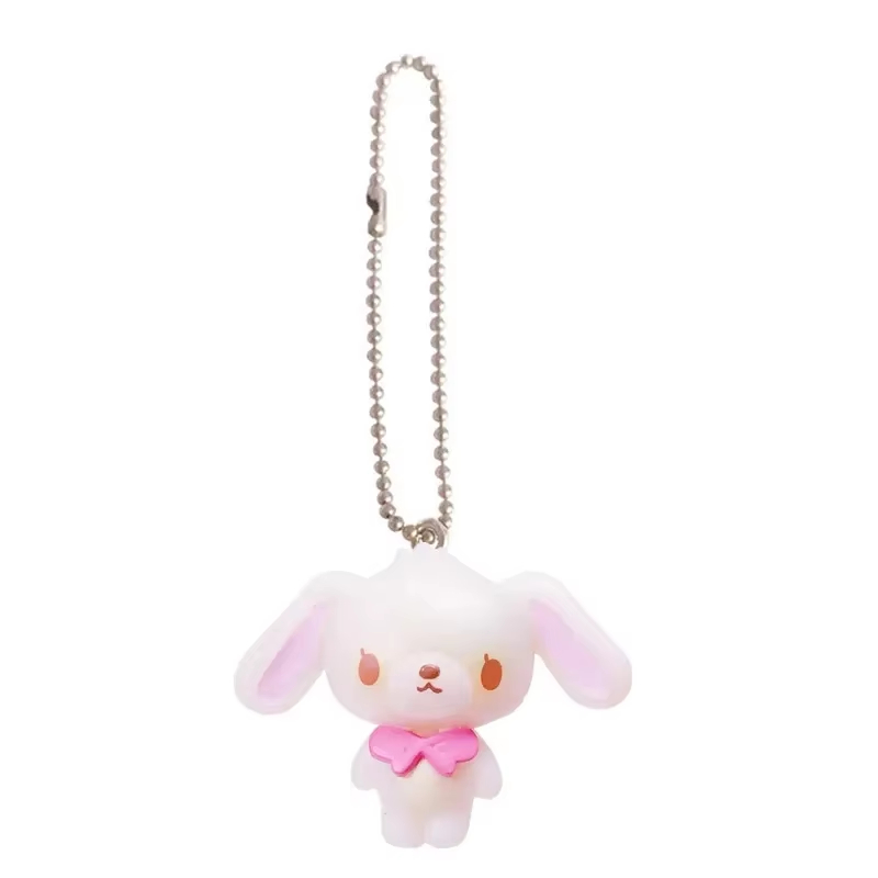 Sugarbunnies Shirousa พวงกุญแจสีขาวกระต่ายน่ารัก Kawaii พวงกุญแจ Mascot Key Ball Chain พวงกุญแจของขวัญเล็กๆสาว
