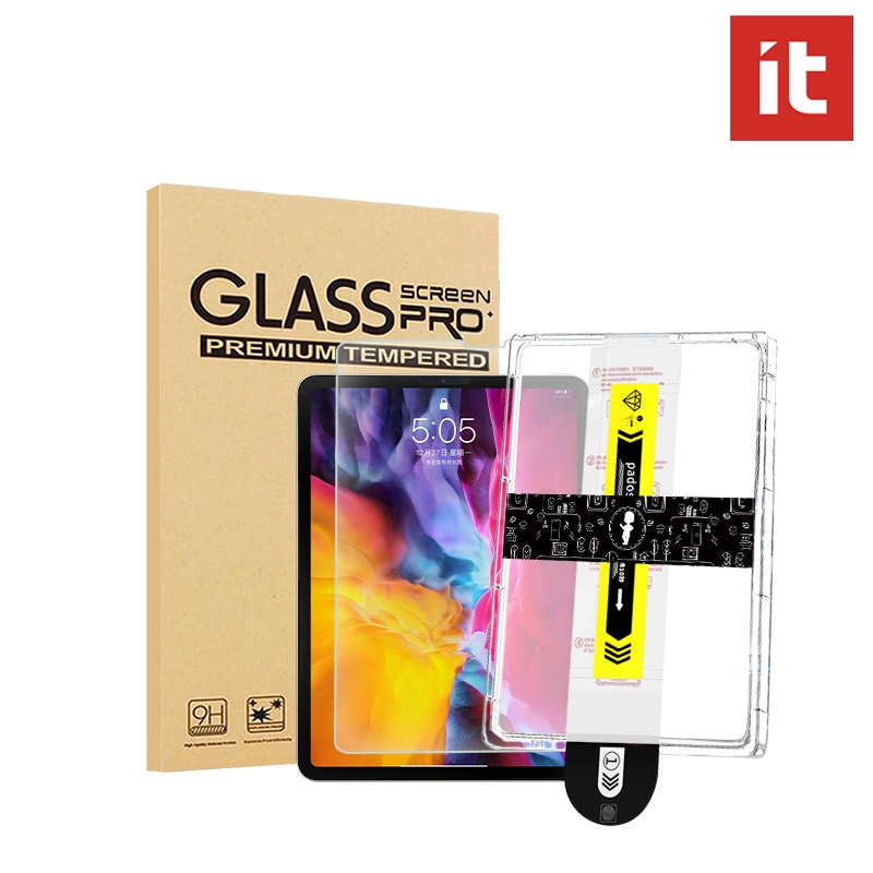 [IT] ป้องกันหน้าจอสําหรับ iPad Air 8/7/6/5/4 Gen 12 11 10 A16 M2 M3 M4 และ iPad Pro 11 นิ้ว 13 นิ้ว M5/M4 (25/24), ฟิล์มกระจกนิรภัยพร้อมถาดใช้งานง่าย