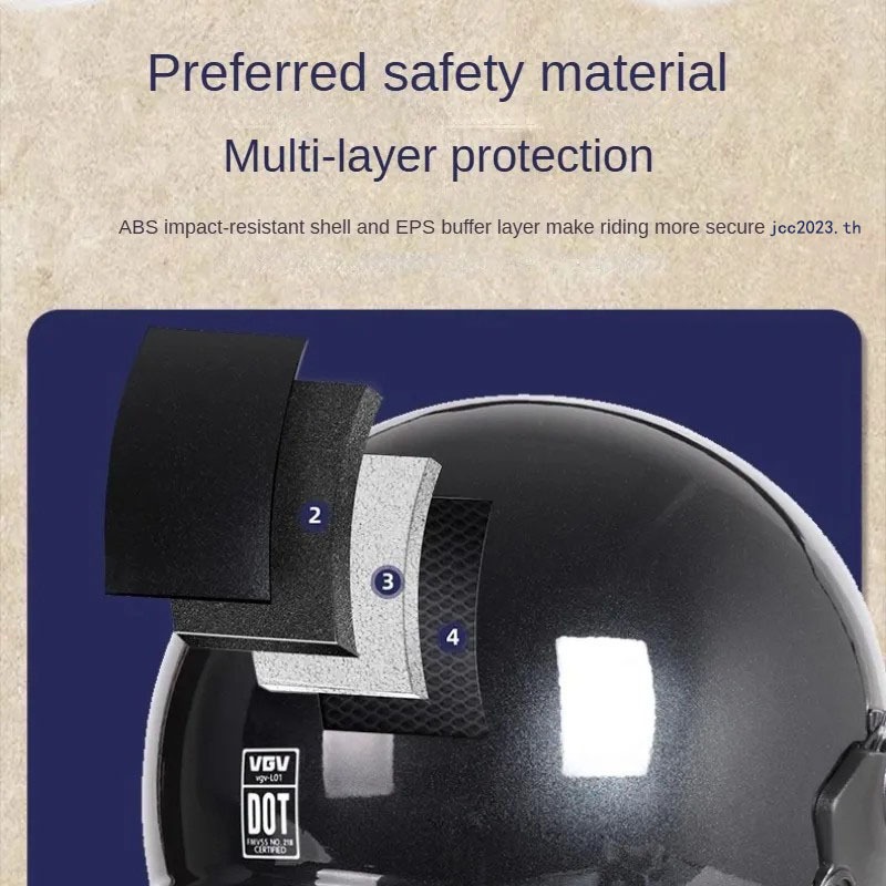 [พร้อมสต็อก] วีจีวี หมวกกันน็อคมอเตอร์ไซค์ของแท้อย่างเป็นทางการน้ําหนักเบา ยู นิสซ์ สไตล์ย้อนยุคสี่ฤดูกาลที่มีอยู่ติดตั้งบลูทูธหมวกกันน็อคเต็มใบ - รูปที่ 3