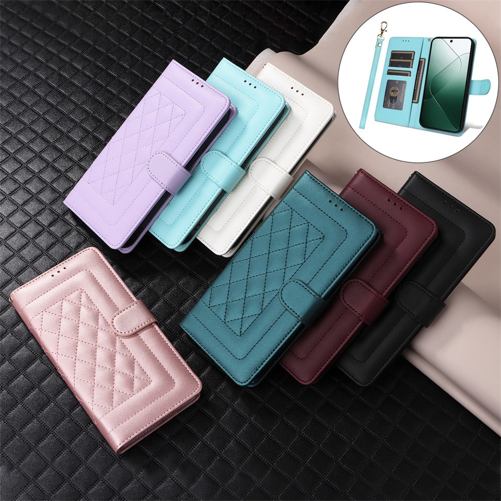 เคส Case for Xiaomi 14 Ultra 14T 13T Pro POCO C75 C65 X7 X6 X5 Pro F5 Pro 5G Pocophone 14TPro 13TPro เคสโทรศัพท์หนัง PU TPU นิ่มฝาพับพร้อมช่องใส่บัตรและสายคล้องและสายคล้องหรูหรา สําหรับ Leather Flip Cover Wallet ซองมือถือ ฝาพับหนัง 005