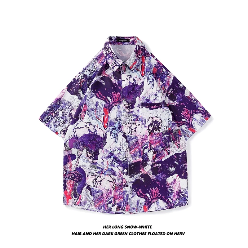 เสื้อสงกรานต์ผู้ชาย ฮาวาย แขนสั้น ผ้าไหมอิตาลี ลายดอก #3006 thumbnail 5