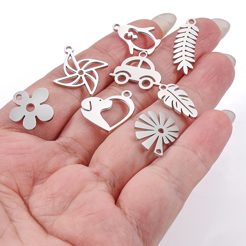 ขัดสแตนเลสกังหันลมจี้เพนกวินจี้เครื่องประดับทําเองสร้อยคอสร้อยข้อมือรถรูปเสน่ห์ - รูปที่ 2