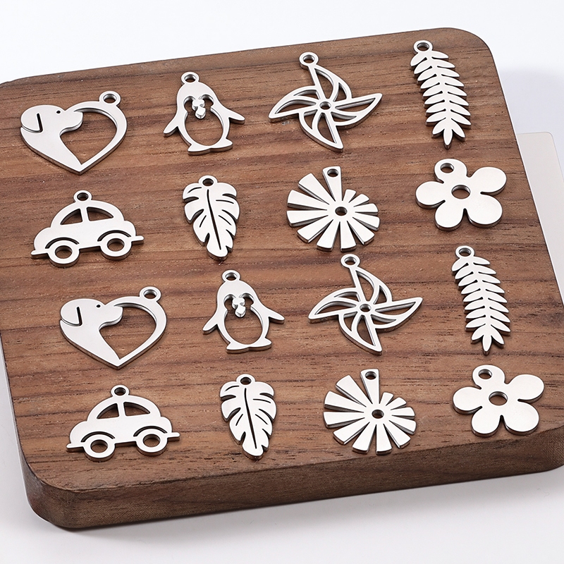 ขัดสแตนเลสกังหันลมจี้เพนกวินจี้เครื่องประดับทําเองสร้อยคอสร้อยข้อมือรถรูปเสน่ห์ - รูปที่ 3