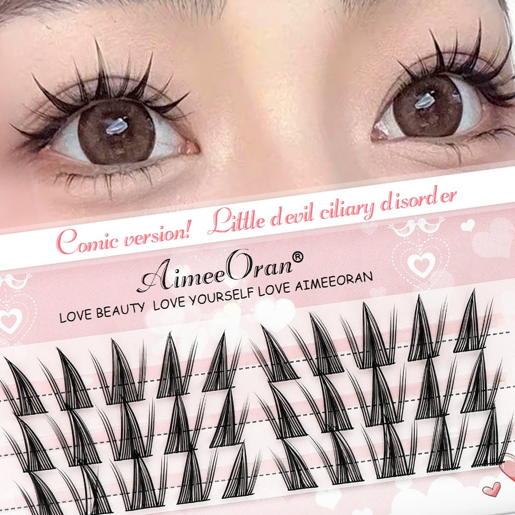 ❤️AIMEEORAN ชุดแหนบกาว❤️  ชุดขนตาประดิษฐ์นุ่มหนาแน่น 9-13 มม. DIY Eyelash Extension สําหรับตาของคุณเป็นธรรมชาติ