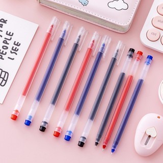 ✨Hi Life✨ปากกา หมึกเยอะ !! ขนาด 0.5mm เขียนลื่น ปากกาเจล เครื่องเขียน สีน้ำเงิน แดง ดำ ส่งเร็ว