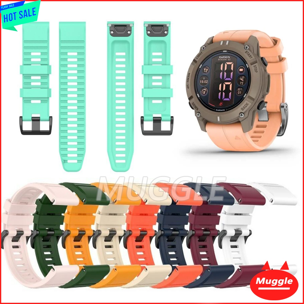 สาย Garmin Descent G2 สายซิลิโคนสําหรับ Garmin Descent G2 สายนาฬิกาอุปกรณ์เสริมสมาร์ทวอทช์ Garmin G2