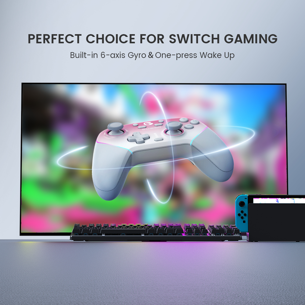 Salange GameSir Super Nova Bluetooth Gamepad พร้อมแท่นชาร์จ, คอนโทรลเลอร์เล่นเกมไร้สายสําหรับ Nintendo Switch iPhone Android Phone PC