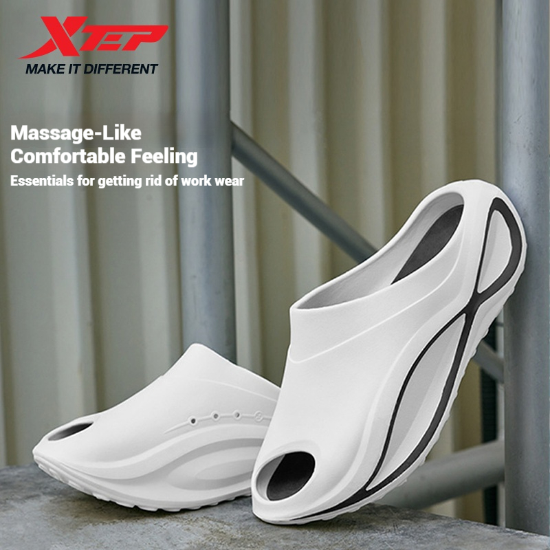 XTEP Stars Fall รองเท้าแตะผู้ชายสบายรองเท้า Street เรียบง่าย