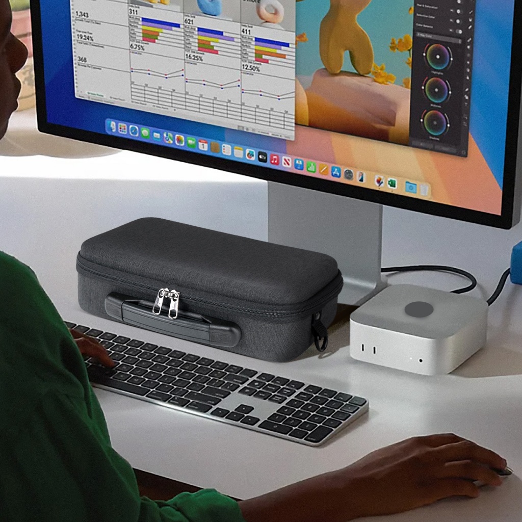 Geekria เคสแข็ง เข้ากันได้กับคอมพิวเตอร์เดสก์ท็อป Mǎc Mini 2024 ชิป M4 เหมาะสำหรับคีย์บอร์ด Magǐc เมาส์ Magǐc และอุปกรณ์เสริม - รูปที่ 4