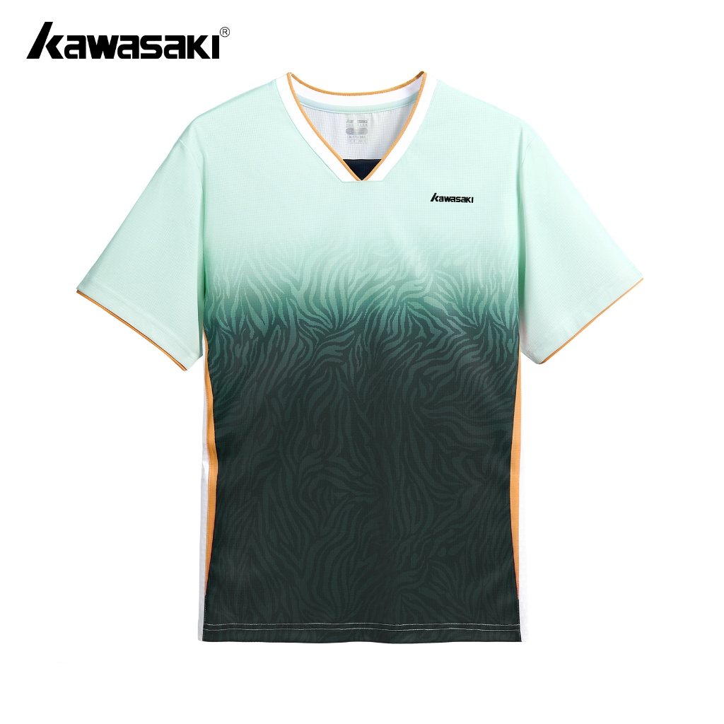 Kawasaki 2025 ใหม่แบดมินตันเสื้อกีฬา K1C02-C1005&K1C02-C2005 ผู้ชายและผู้หญิงเหงื่อ-wicking Quick Drying Breathable Casual เสื้อ