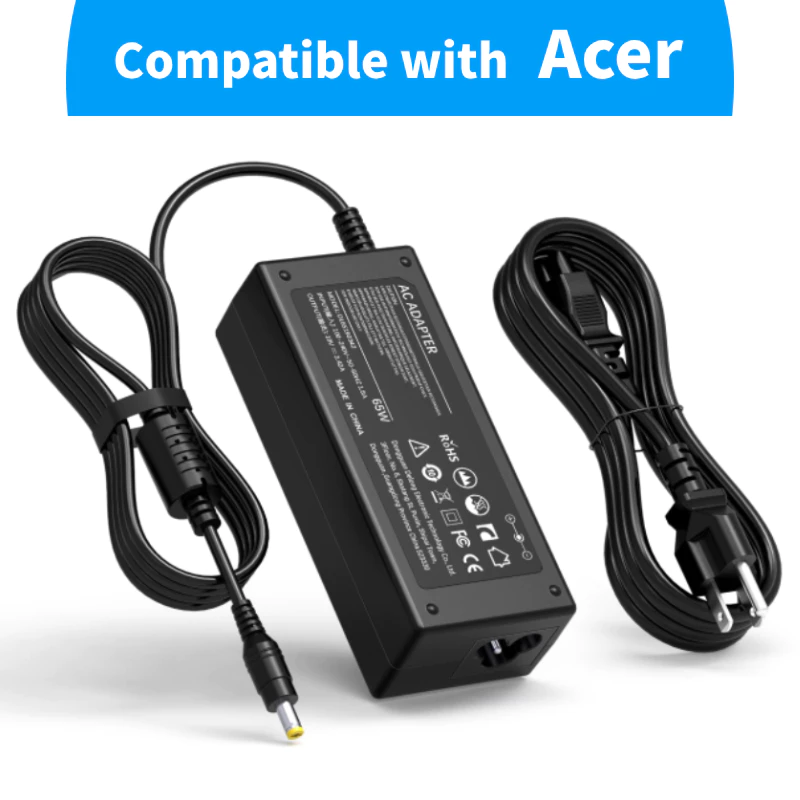 สายไฟ 19V สําหรับจอภาพ Acer, Acer LCD Monitor H236HL, SA230, G276HL, S230HL, G246HL, G206HQL, S271HL, S240HL, G236HL, S220, S231L, S202, S220, S62