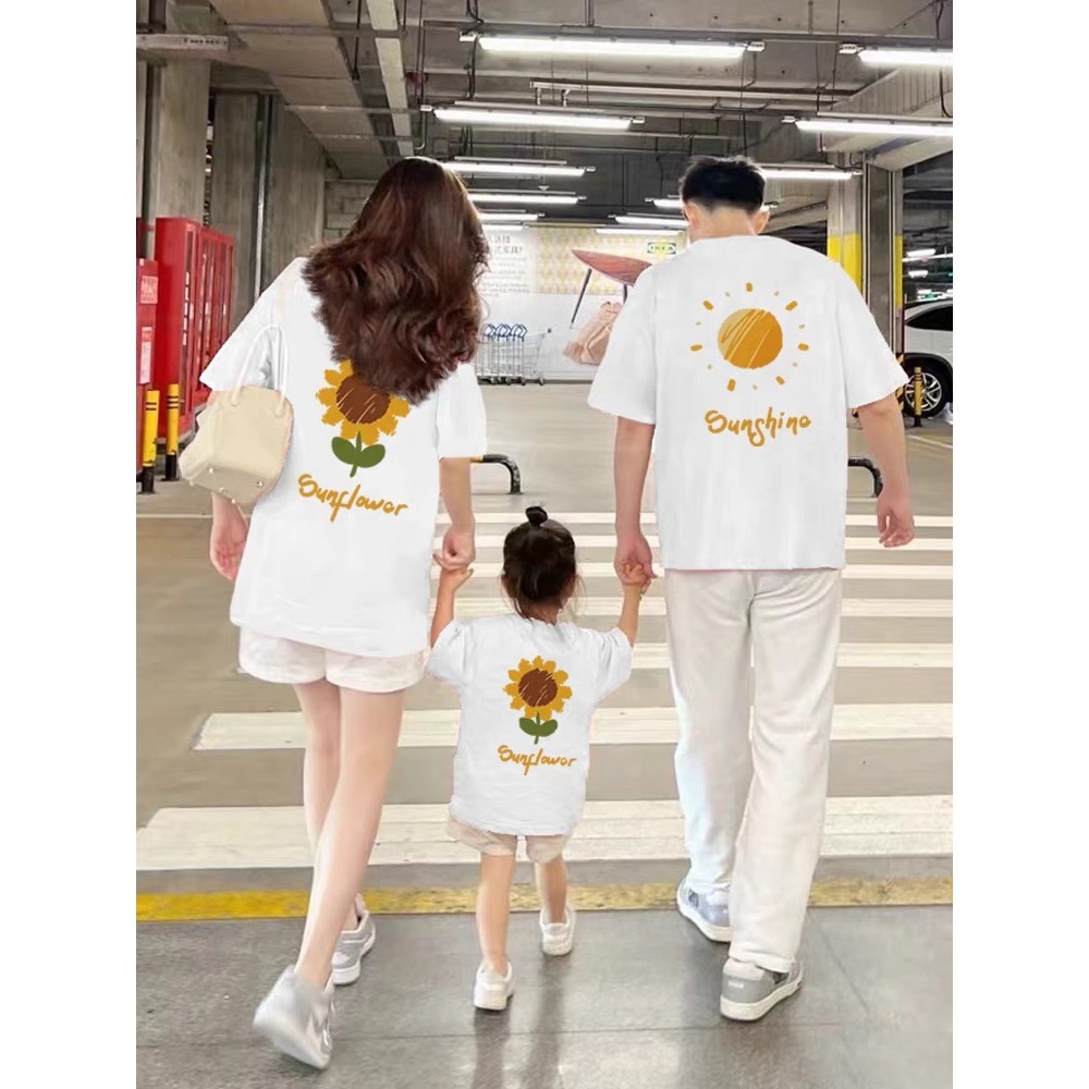 NASA ชุดครอบครัว 2025 ใหม่ เสื้อคู่แม่ลูก เสื้อยืดแขนสั้น เสื้อเด็ก เนื้อผ้าสบาย เบาเย็น สไตล์เกาหลี