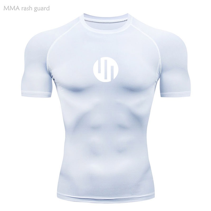 อินวินัย#OMNIMAN เสื้อรัดกล้ามเนื้อผู้ชายแขนสั้นออกกําลังกายยิมเสื้อยืดวิ่งด้านบนเย็นแห้งกีฬา Basela