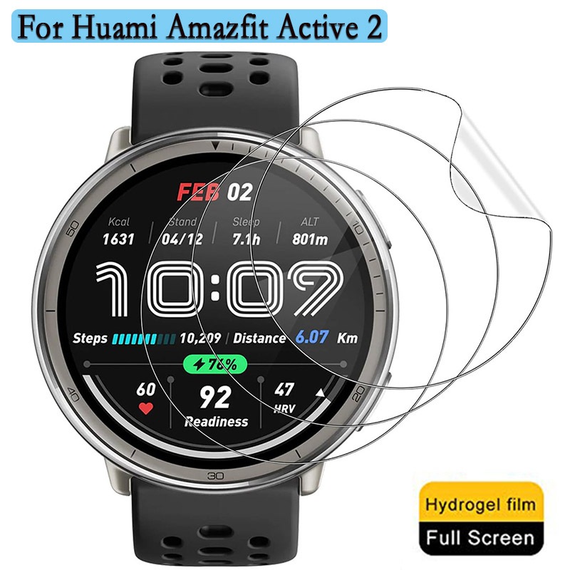 สําหรับ Huami Amazfit Active 2 Hydrogel ฟิล์มป้องกันนาฬิกาฟิล์ม TPU แบบนุ่มตัวป้องกันแบบเต็มหน้าจอสําหรับ Amazfit Active 2