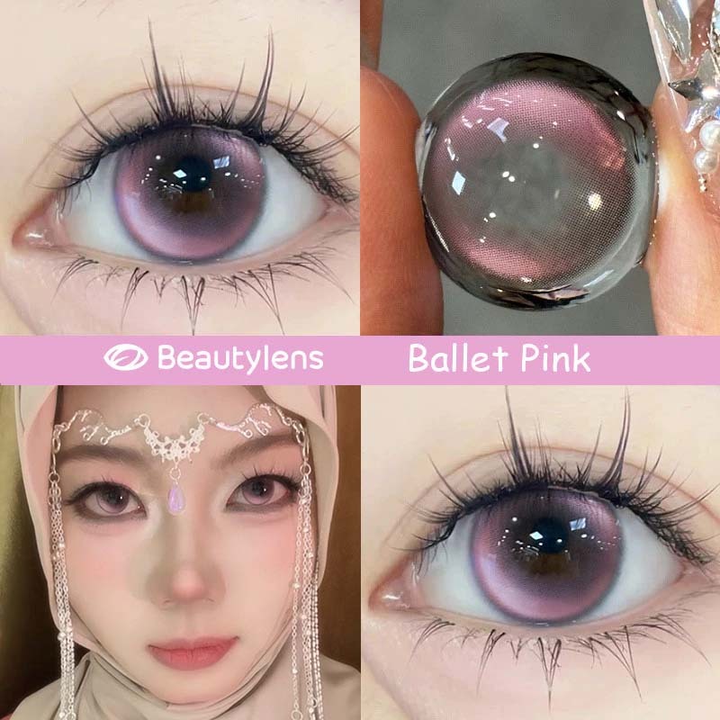 2025 ใหม่ KSSEYE คอนแทคเลนส์บัลเล่ต์สีชมพู Beautylens DIA:14.5MM เกาหลี Softlens น่ารักไร้เดียงสาปกติแฟชั่น Softlens
