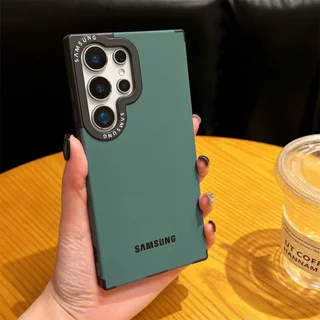 ซิลิโคน สีทึบ Logo Magnetic เคส Samsung Galaxy S26 Ultra S25 Ultra S25 Plus S25 S24 Ultra S24 Plus S24 S23 Ultra S22Ultra Case เคสโทรศัพท์ใหม่ ซิลิโคนอ่อนนุ่มป้องกันการตก เคสมือถือซัมซุง