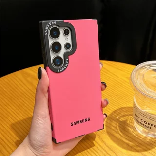 ซิลิโคน สีทึบ Logo Magnetic เคส Samsung Galaxy S26 Ultra S25 Ultra S25 Plus S25 S24 Ultra S24 Plus S24 S23 Ultra S22Ultra Case เคสโทรศัพท์ใหม่ ซิลิโคนอ่อนนุ่มป้องกันการตก เคสมือถือซัมซุง