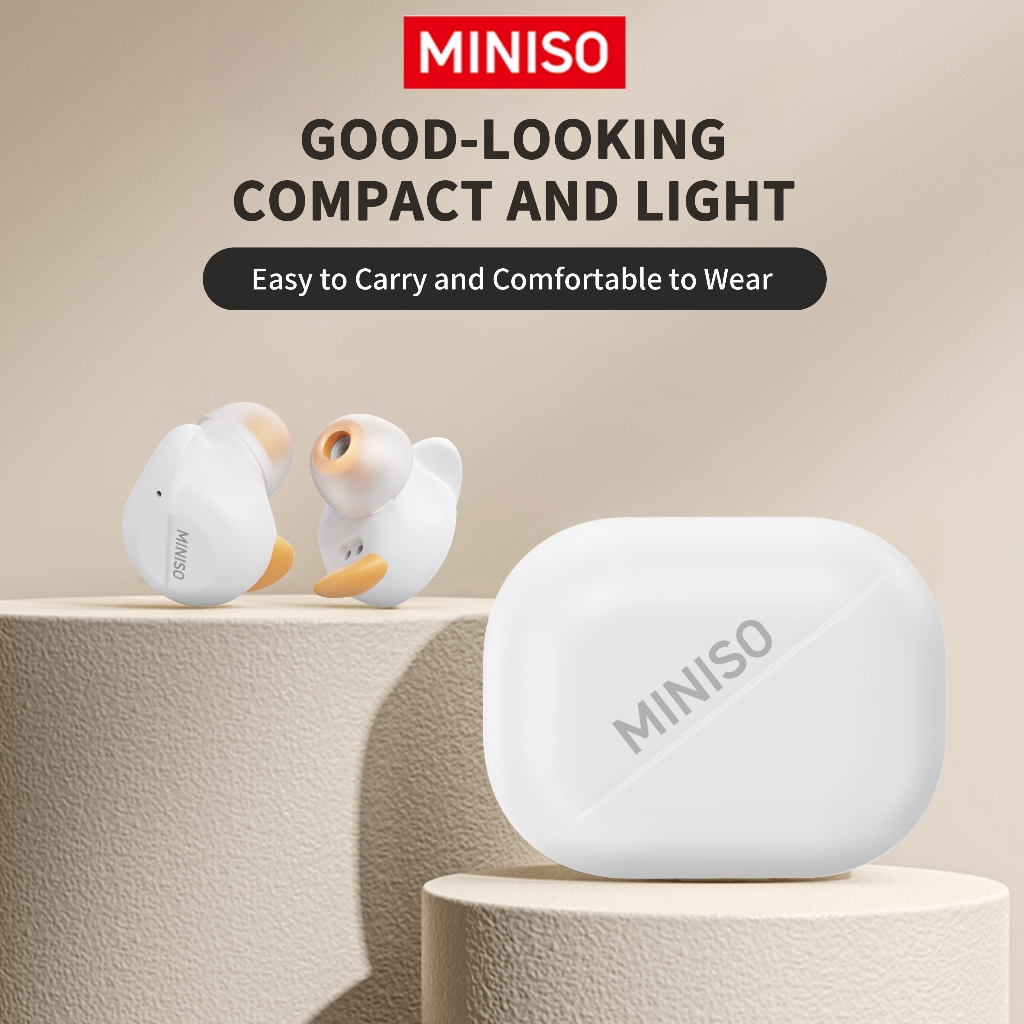 MINISO X51หูฟังนักแปล หูฟังบลูทูธ In-ear หูฟังไร้สาย เสียงคุณภาพสูง บลูทูธ 5.3 ความหน่วงต่ำ โทรแบบ HD ขนาดกะทัดรัดและพกพาสะดวก หูฟังแบบอินเอียร์เดี่ยวและคู่ ระบบสัมผัสไร้สาย