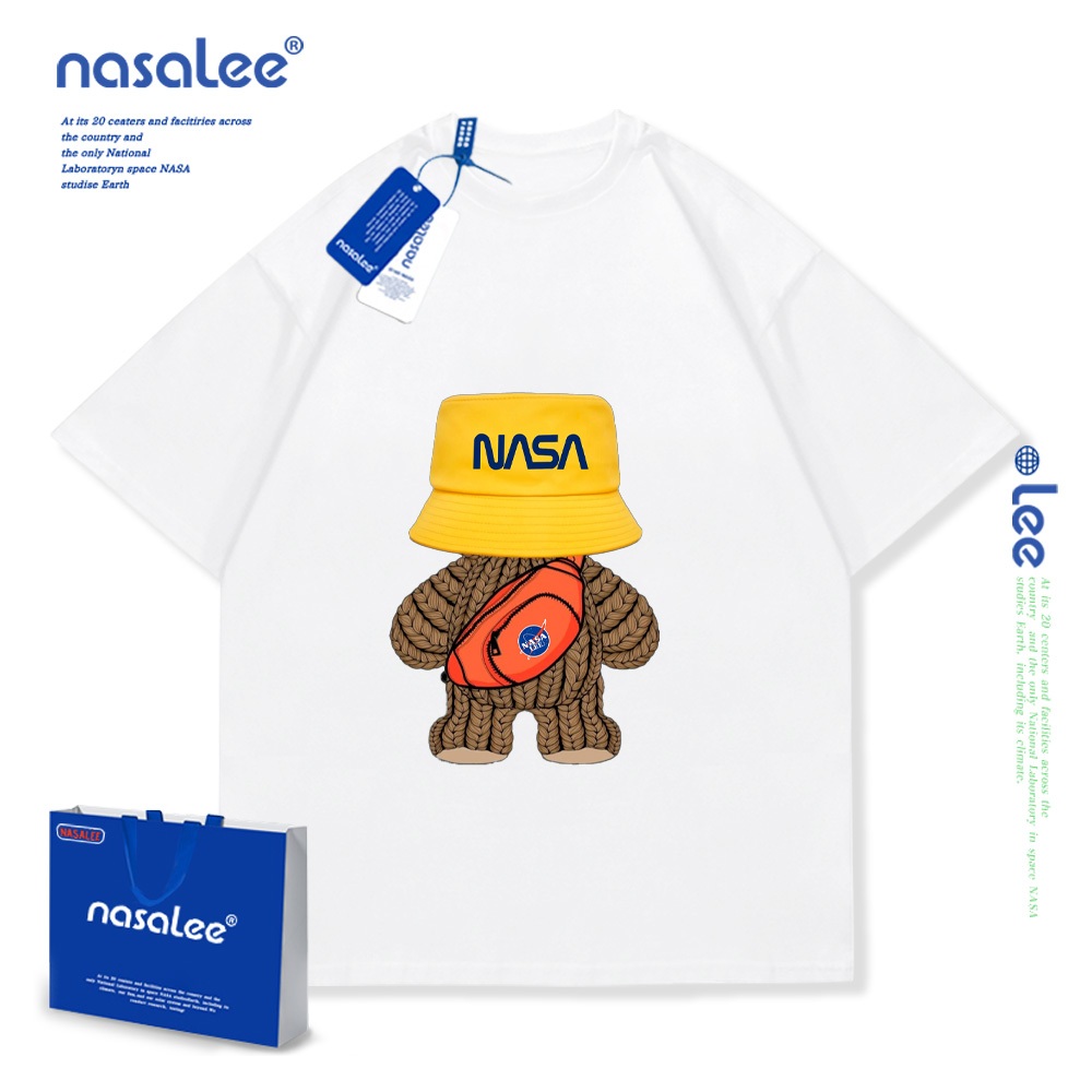 2025สินค้าใหม่! เสื้อยืดแขนสั้นสำหรับเด็กNASAสบายและนุ่ม ผ้าฝ้ายแท้ 100% ใส่สบายทั้งเด็กชายกับเด็กหญิง