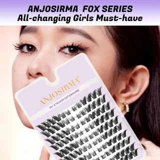[ของขวัญฟรี] ANJOSIRMA 10 แถวความจุขนาดใหญ่หนาธรรมชาติมังงะขนตาปลอม DIY ขนตาส่วนขยายเครื่องมือแต่งหน้า