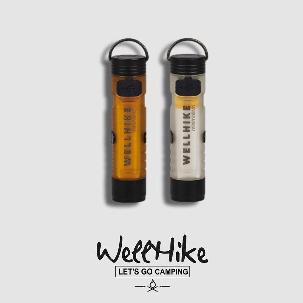 Wellhike ไฟฉายขนาดเล็ก นํา 350อืม สําหรับตั้งแคมป์/เดินป่า/ฉุกเฉิน-ไฟฉายแบบชาร์จไฟแบบพกพาพร้อมตะขอแม่เหล็กและโหมดแสงคู่ชาร์จเร็ว พิมพ์-ค กันน