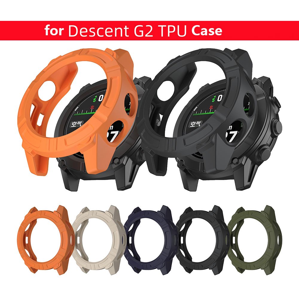 เข้ากันได้กับเคส Garmin Descent G2, ฝาครอบ TPU เคสกันกระแทกยามกันชนสําหรับ Garmin Descent G2