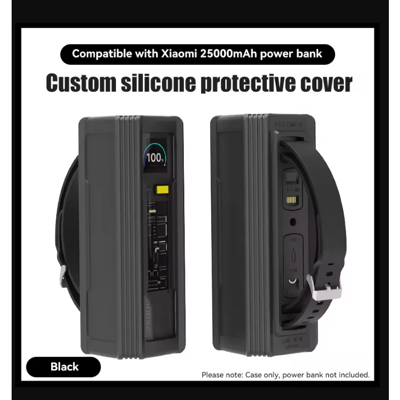 เคสซิลิโคนสําหรับ Xiaomi Mi power bank 25000mAh 212W Explorer Edition TF/SIM card PIN Storage Carryi