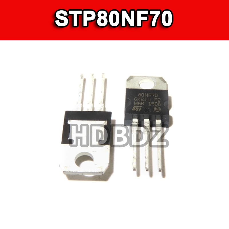 5~10pcs 80NF70 TO220  STP80NF70 80A 70V Nchannel transistor IC