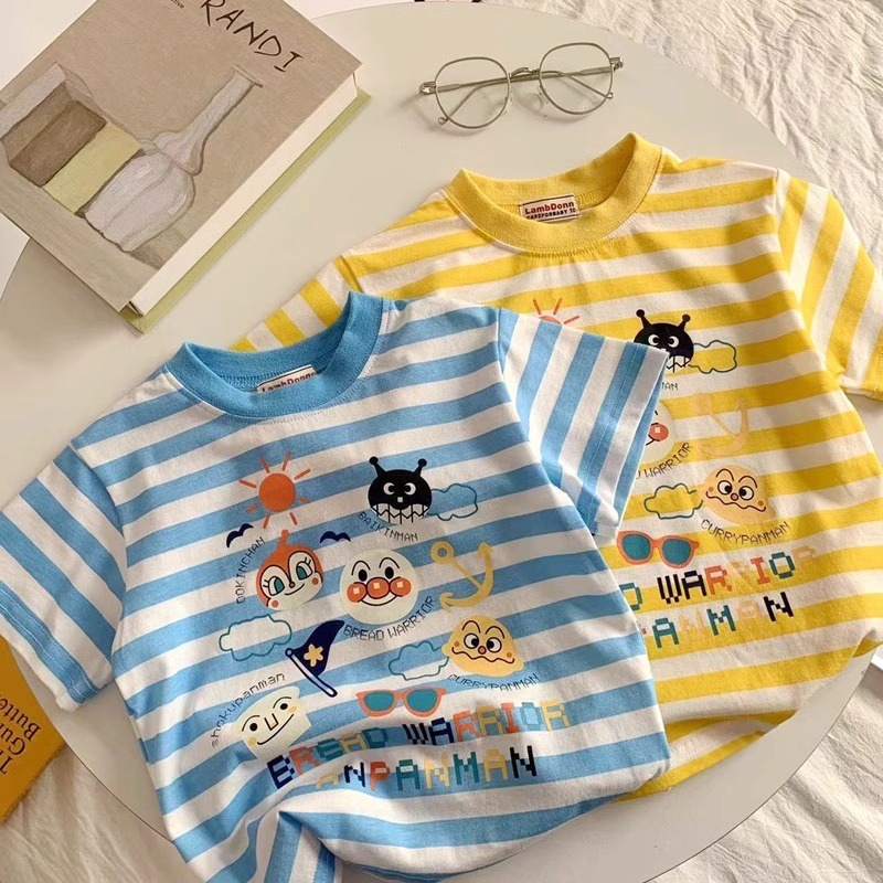 ผ้าฝ้ายแท้เด็กแขนสั้นเสื้อยืด 2026 ฤดูร้อน ลายการ์ตูนใหม่ คอกลม ใส่สบาย สําหรับเด็กผู้หญิง