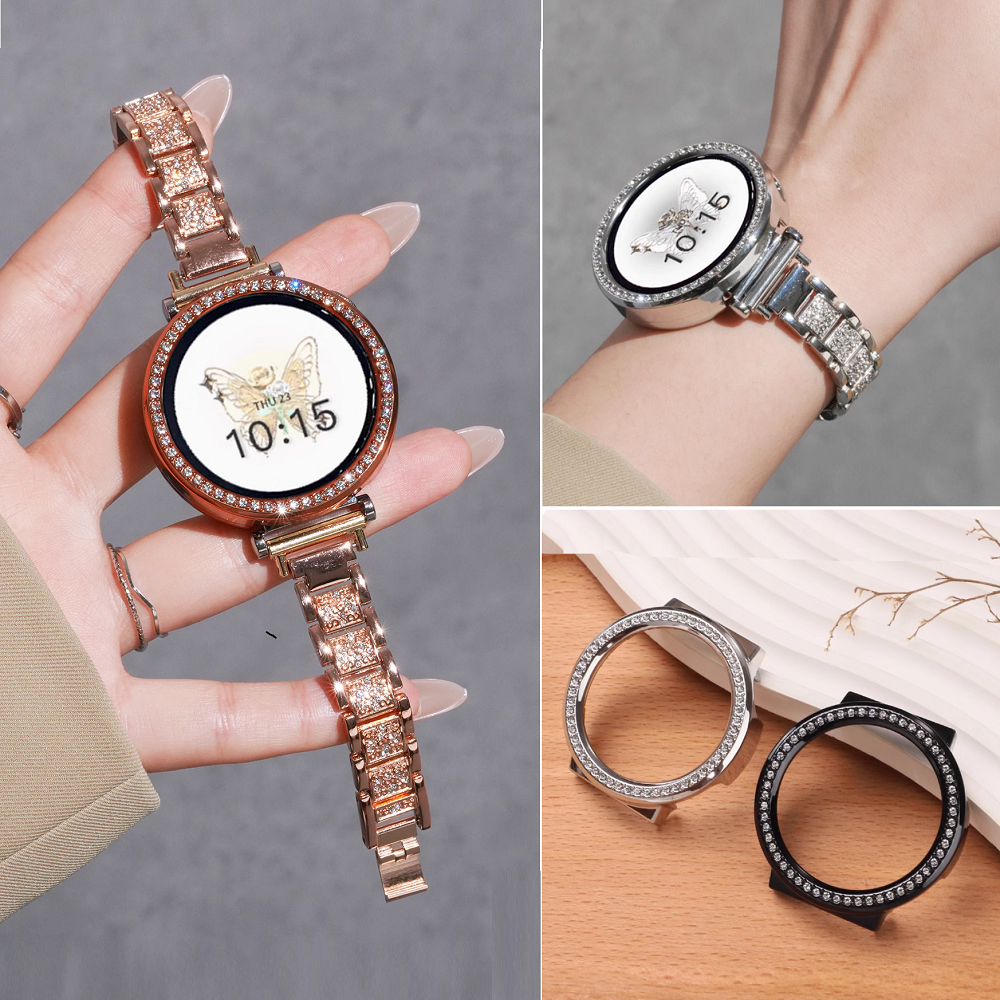Diamond Case Strap for huawei watch gt 6 สาย Huawei Watch GT 5 Pro สาย Hard เคส Huawei watch GT 5 Strap Frame For Huawei GT6 สาย Huawei GT5 Case Huawei watch GT 4 Strap Huawei GT5 เคส Huawei GT5 pro Strap Huawei gt 6 สาย Huawei Watch GT5 Pro Strap Cover