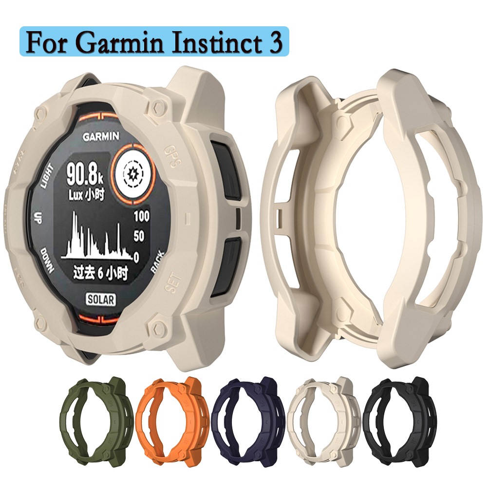 ฝาครอบ TPU แบบนุ่มสําหรับ Garmin Instinct 3 พลังงานแสงอาทิตย์ 45/55 มม.Hollow เคสป้องกัน Super Light คุณภาพสูงนาฬิกาเปลี่ยน