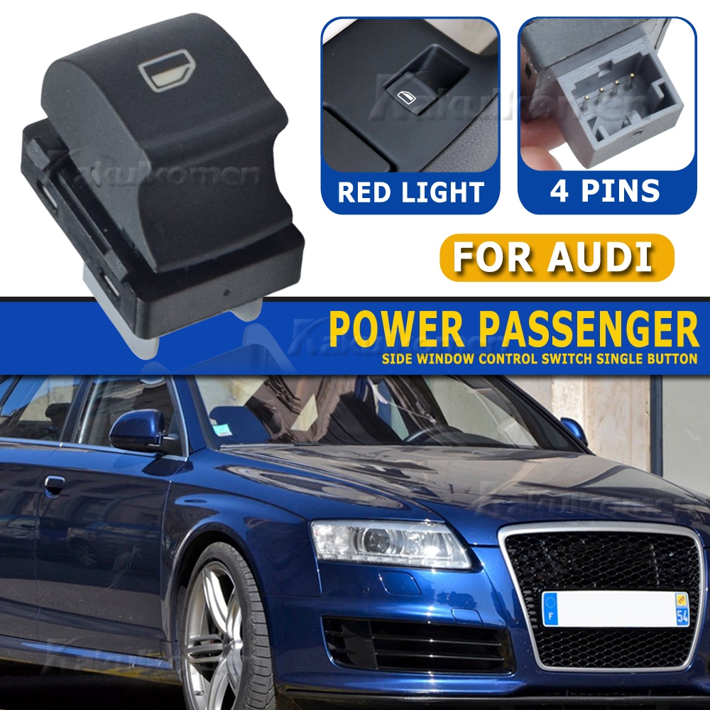 ผู้โดยสารไฟฟ้าด้านข้างสวิทช์ควบคุมหน้าต่างปุ่มเดียวเหมาะสําหรับ Audi A4 B6 Audi A4 B7 2003-2008 4F09