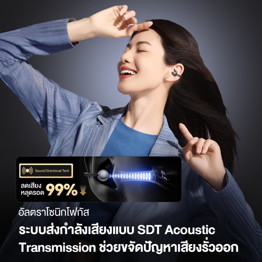 มาใหม่ล่าสุด หูฟังไร้สาย 1MORE S20 รองรับ LDAC & AAC  Hi-Res Audio  โหมดเกมดีเลย์ต่ำ  เบสหนักแน่น  Bluetooth 5.4  ตัดเสียง ENC 4 ไมค์   แบตอึด  กันน้ำ IPX5