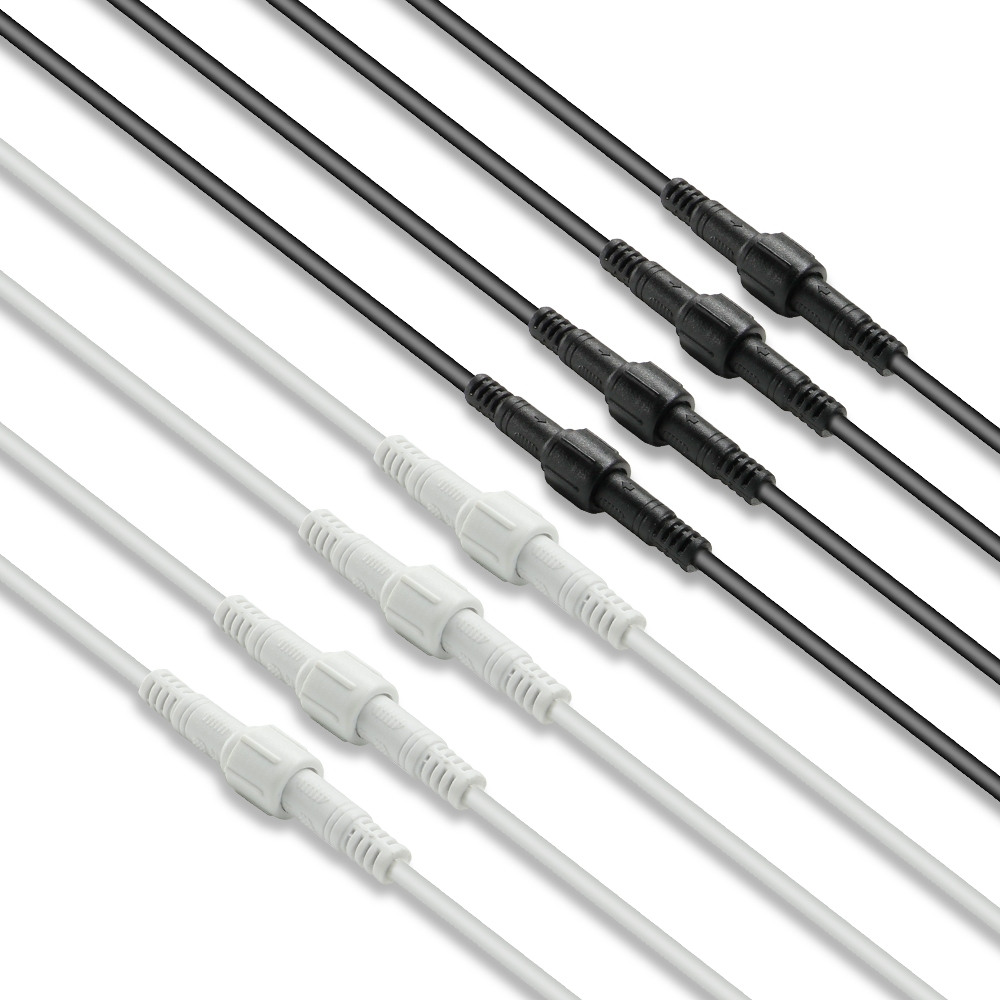 2pin 3Pin 4Pin 5Pin คู่ชายหญิง LED Connector กันน้ํา IP68 สายสีดําสําหรับ LED Light Strips