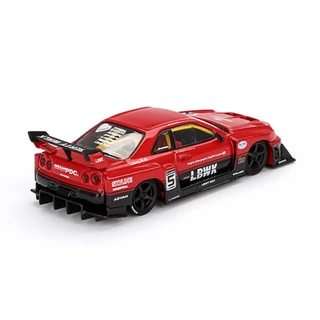 Mini GT MGT00843 843 1/64 Nissan LB-ER34 Super Silhouette SKYLINE ADVAN สีแดงสีดํา RHD Diecast Scale รุ่นรถ