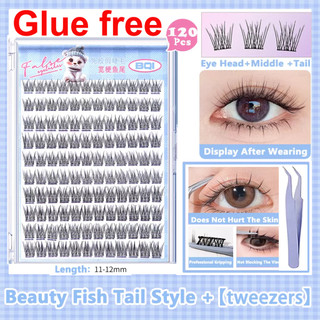 Glue-Free False Eyelashes 10 Row Eyelash Lazy Single Cluster of Sunflowers