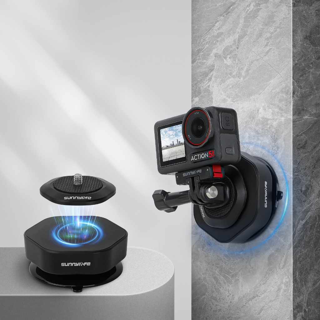 ฐานอะแดปเตอร์ถ้วยดูดกล้องกีฬาสากลสําหรับ DJI pocket 3/Action 5 pro/insta360 x3 x4 go3s/gopro กล้อง Car Mount อุปกรณ์เสริม