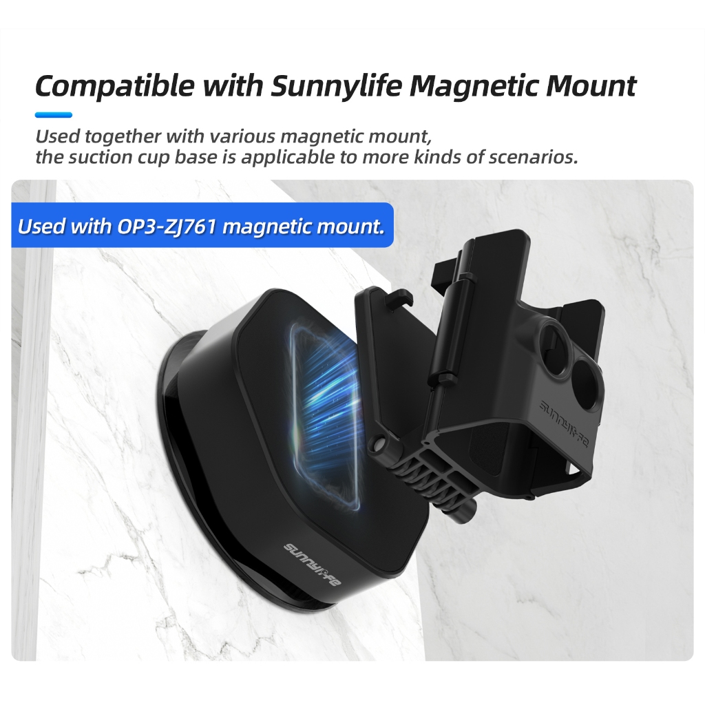ฐานอะแดปเตอร์ถ้วยดูดกล้องกีฬาสากลสําหรับ DJI pocket 3/Action 5 pro/insta360 x3 x4 go3s/gopro กล้อง Car Mount อุปกรณ์เสริม