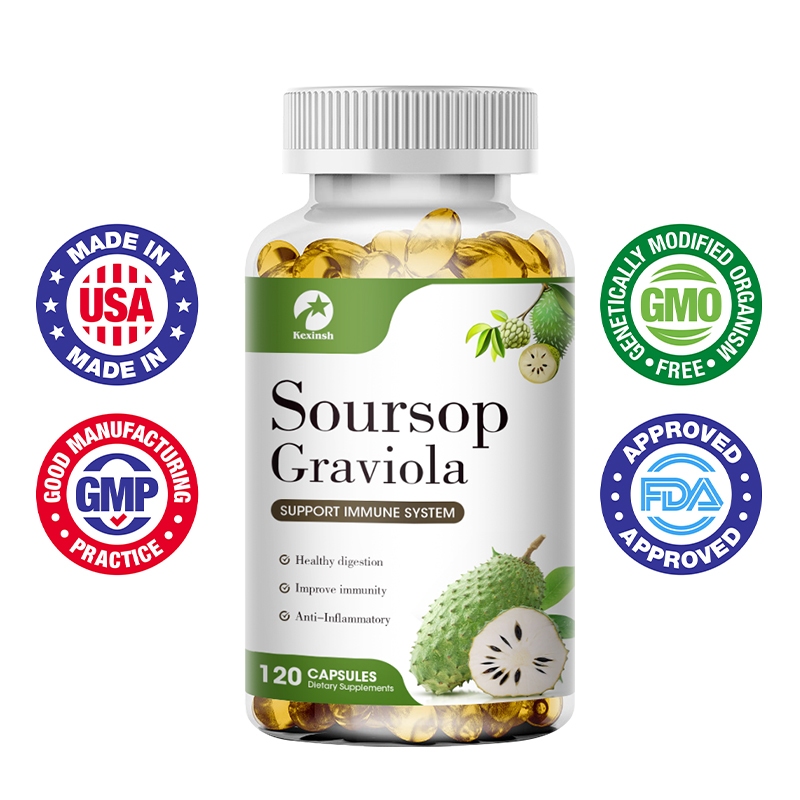 Soursop gravola Capsules มีสารต้านอนุมูลอิสระอันทรงพลัง สามารถส่งเสริมการย่อยอาหารและเซลล์สุขภาพ