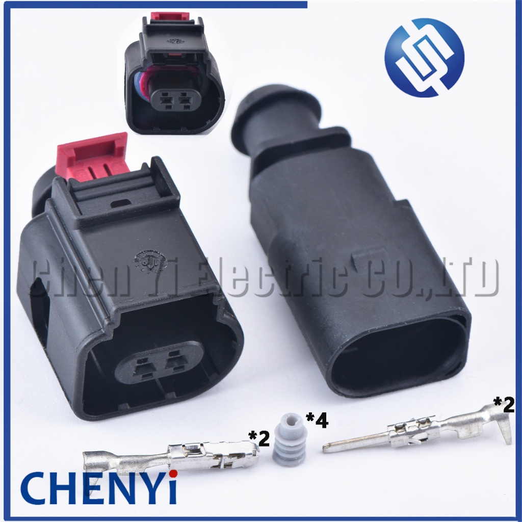 2ขา1.5มิลลิเมตรอุณหภูมิคอมเพรสเซอร์เซ็นเซอร์เชื่อมต่อปลั๊ก8เค0973702D สําหรับ VW Golf Jetta Passat A3 A6 A8