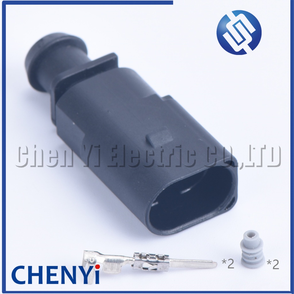 2ขา1.5มิลลิเมตรอุณหภูมิคอมเพรสเซอร์เซ็นเซอร์เชื่อมต่อปลั๊ก8เค0973702D สําหรับ VW Golf Jetta Passat A3 A6 A8
