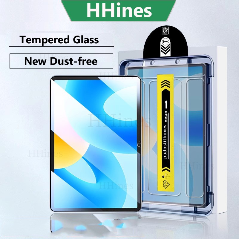 HHines กระจกนิรภัย Foripad 2025 11th Gen A16 10th Gen 10.9 A2696 A2757 10.2 9th 8th 7th Air 7 Air 6 5 4 3 2 1 9.7 Mini 6 ติดตั้งง่ายกระจกฝุ่นฟรีป้องกันหน้าจอ