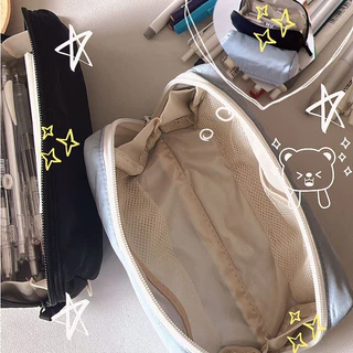 โอยา |D467 หมอนหมอนกล่องดินสอ อิน สีทึบสีดําสีฟ้าหลายชั้นกระเป๋าเครื่องเขียนนักเรียนกระเป๋าเก็บเครื่องเขียน