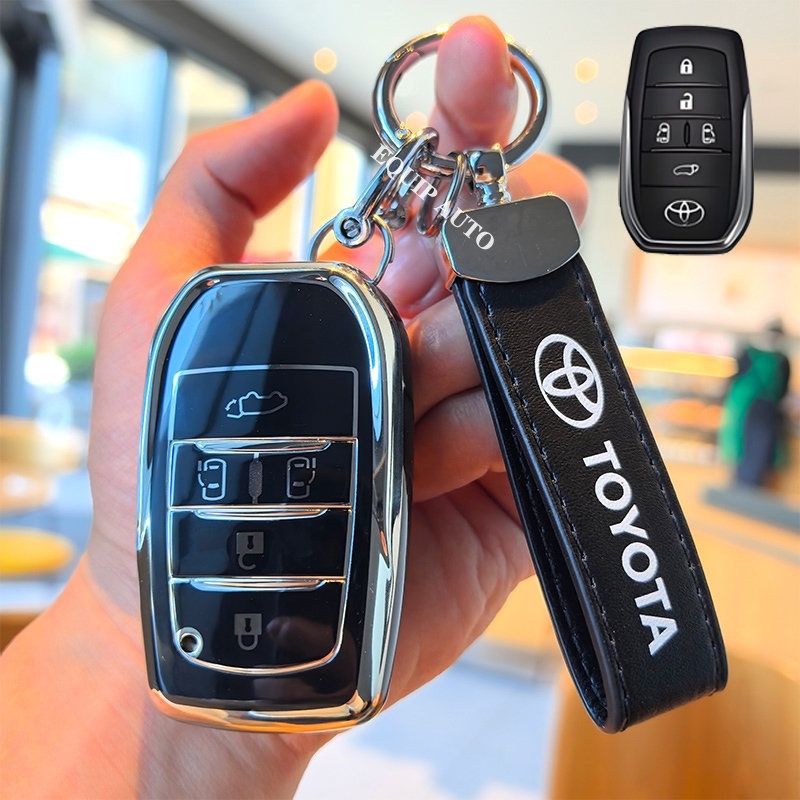 Toyota Car 5 ปุ่มฝาครอบกุญแจ Toyota Vellfire เคสกุญแจสําหรับ Toyota Alphard/Majesty/Vellfire/Sienta Remote Key Case ราคา ถูกที่สุด ดีลบีเคเค แกลเลอรีภาพที่ 3