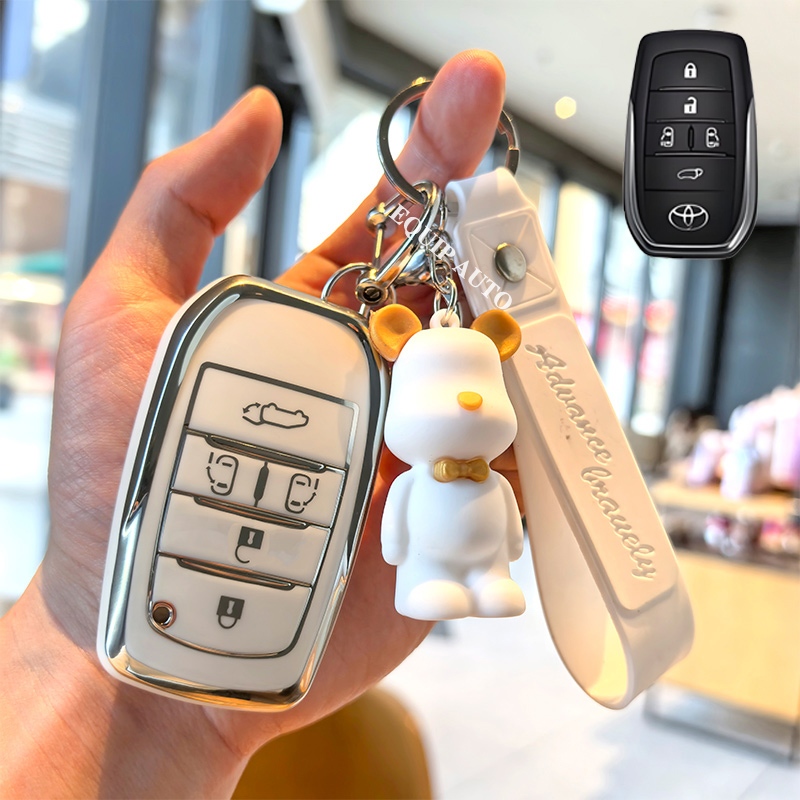 Toyota Car 5 ปุ่มฝาครอบกุญแจ Toyota Vellfire เคสกุญแจสําหรับ Toyota Alphard/Majesty/Vellfire/Sienta Remote Key Case ราคา ถูกที่สุด ดีลบีเคเค แกลเลอรีภาพที่ 6